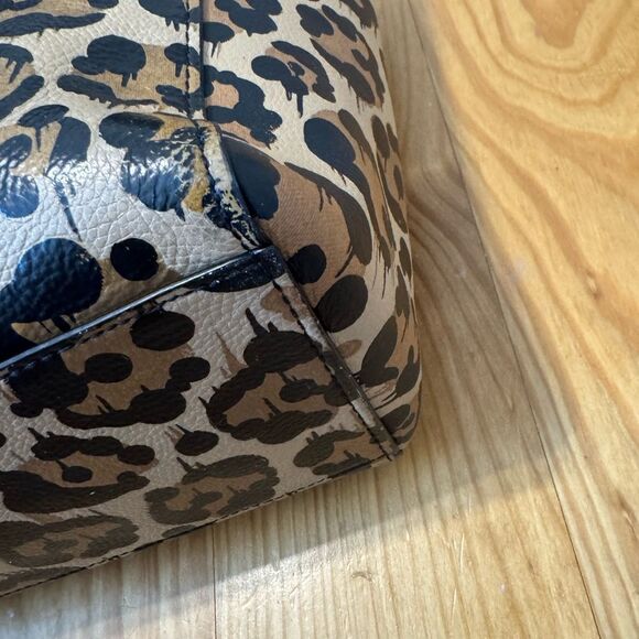 RARE Coach Wild Beast Leopard Turnlock Tote Shoulder Bag - Picture 14 of 16